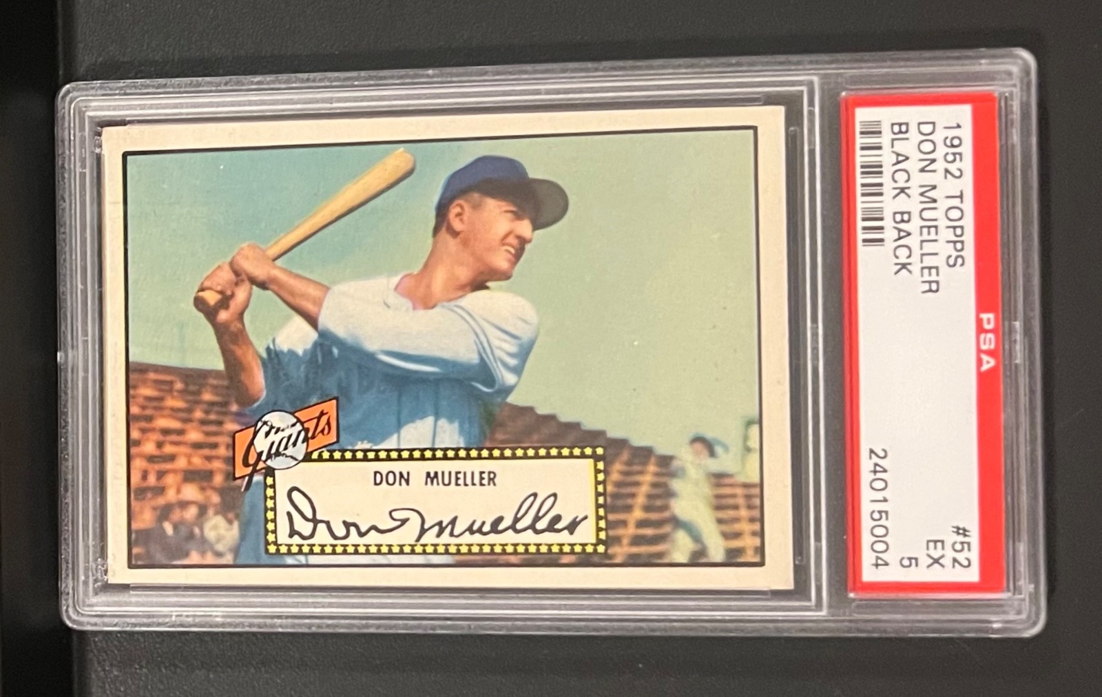 1952 Topps Don Mueller Black Back #52 PSA5
