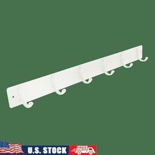 Wall Mounted Metal Hook Rack 6 Hooks Storage Solution Coats Hats Keys Handbags