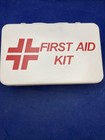New 13 Piece First Aid Kit in Metal Box Gauze, Scissors, Tape, Tourniquet, Cups