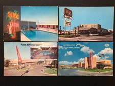  4 Las Vegas Strip Motel postcards all posted 