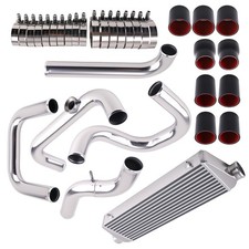 Silver Intercooler Piping Kit Silicone Coupler For Honda Civic 1992-2000