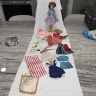 VINTAGE IDEAL TAMMY DOLL  & OUTFITS  SHOES CAMERA Tammy still has hair net on!