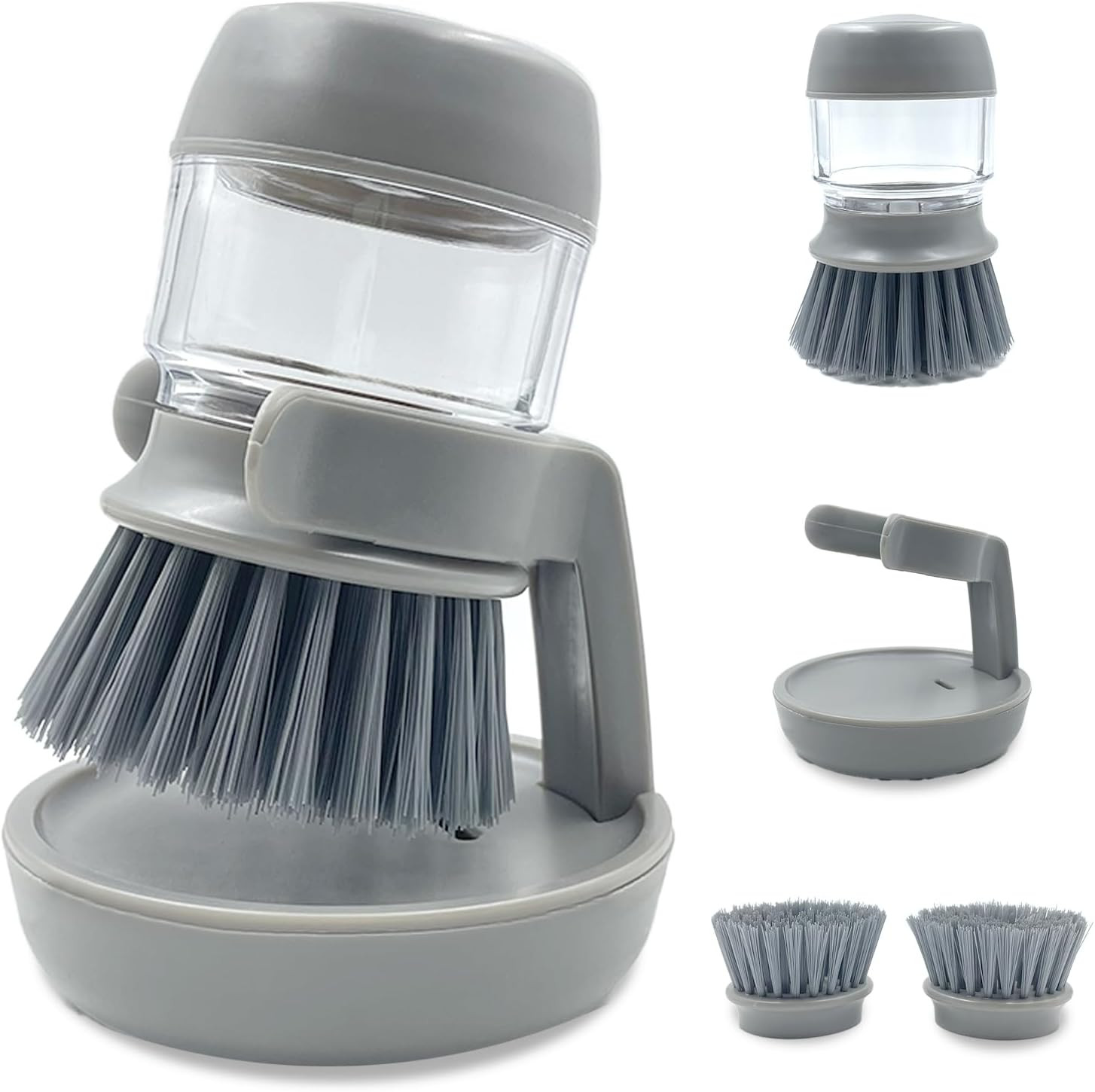 Soap Dispenser with Dish Brush and Storage Bracket, Easy to Clean Kitchen