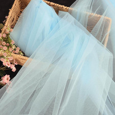 63" X 10 Yards Light Blue Tulle Fabric Tulle Roll Bolt for Tutu Skirt DIY Sewing