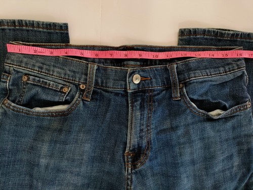 Lucky Brand Mens Vintage 221 34/30.5* Distressed Faded Straight Blue Jeans - Picture 2 of 14