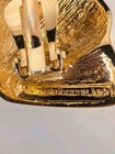 Liz Claiborne Goldtone 1.75" Fan Shaped Huggie Clip On Earrings — photo 4