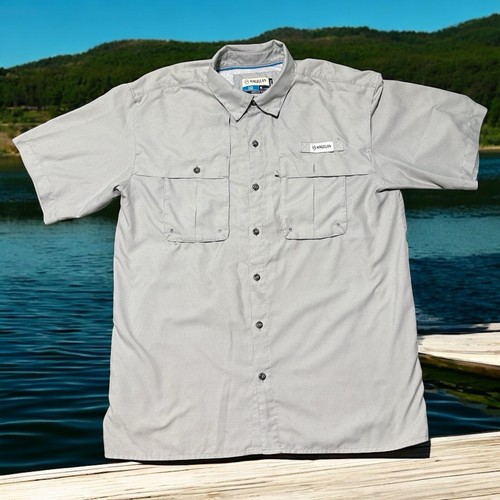 Magellan Shirt Men’s M Fish Gear Angler Fit Vented Fishing Hiking Short Sleeve