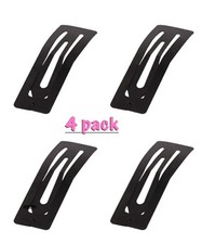 Largel 4 Pack Jumbo Black Metal Snap Hair Clips Trendy Finds Hair Accessories