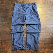 Vintage Y2k Nike Track Pants Navy Mesh Swoosh Medium Mens Baggy