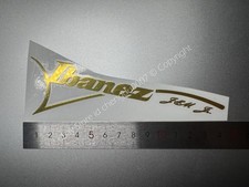 2Pcs For Ibanez V J M Electric Guitars Bass Headstock Metal Stickers Chrome Gold