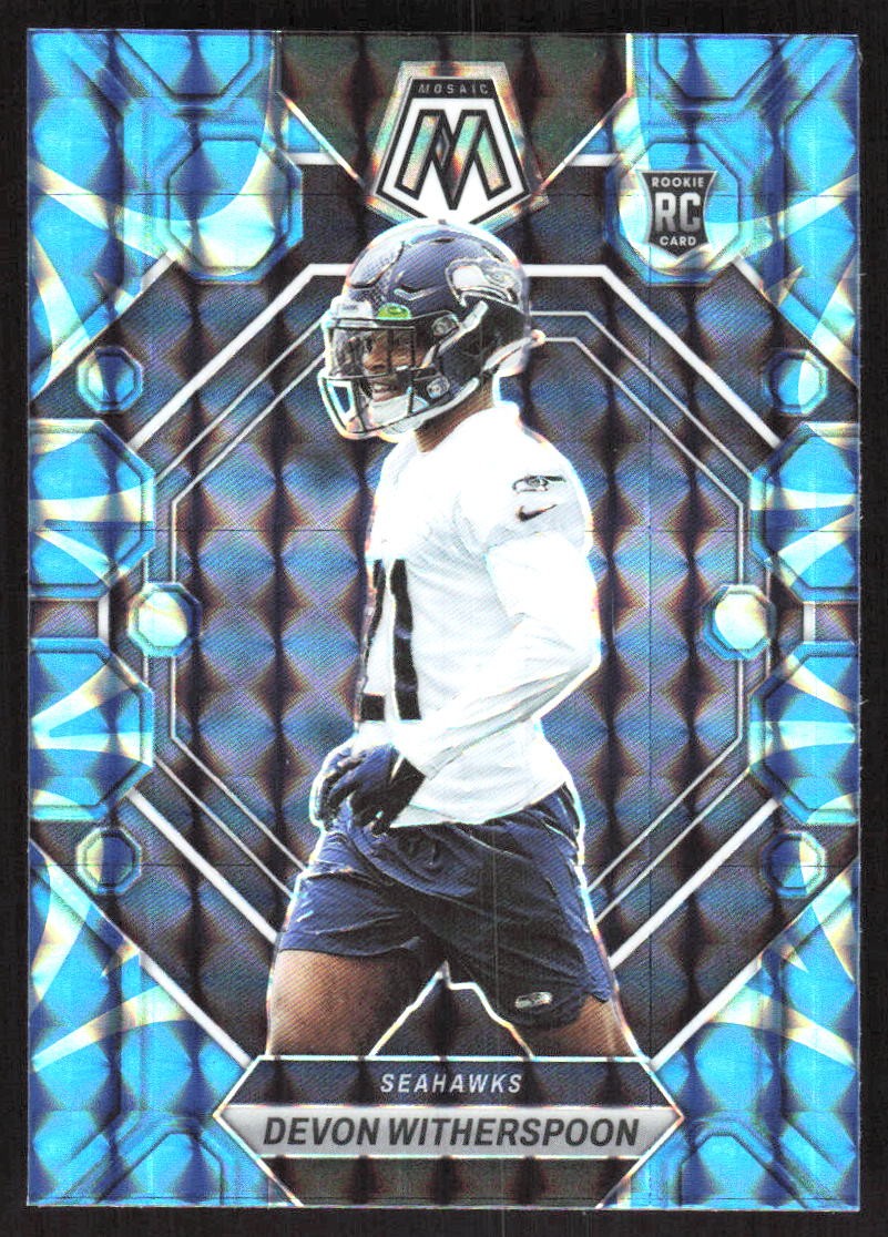 3184J 2023 Panini Mosaic #313 Devon Witherspoon Reactive Blue Mosaic