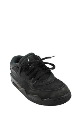 Nike Boys Suede Flight Air Jordan Lace Up Sneakers Shoes Black Size 5.5Y