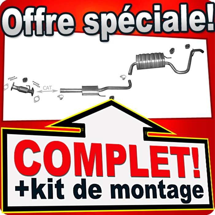 Silencieux d'échappement avec tuyau pour HYUNDAI i30 II 1.4 99CH berline bicorps et coupé