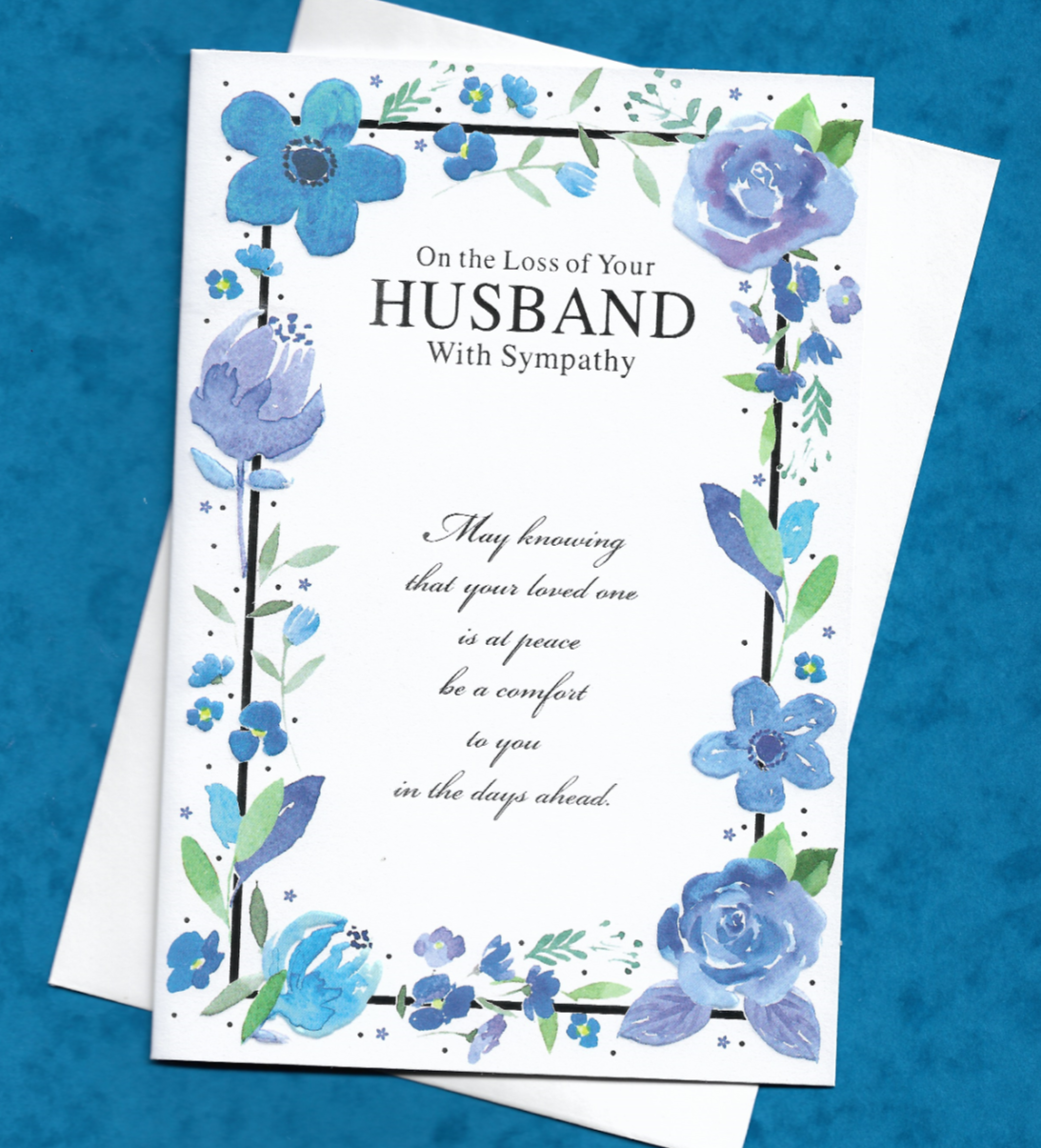 Husband Sympathy Card On The Loss Of Your Husband Bereavement Condolence 19x13cm