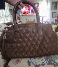 Vera Bradley Brown Quilted Satchel Top Handle...