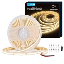 COB LED Strip Lights Waterproof IP67 DC24v Natural White 4000K 16.4ft/5m High...