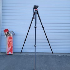Manfrotto 055XPROB Tripod with MVH502AH Fluid Video Head  Bridging Technology