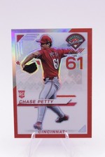2025 Panini Prospect Edition - #180 Chase Petty - Red Refractor 068/199 - Reds