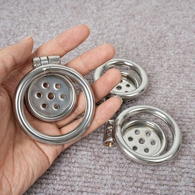 Male Flat Chastity Cage Edelstahl Peniskäfig Mit Tube Keuschheitskäfig Penisrohr