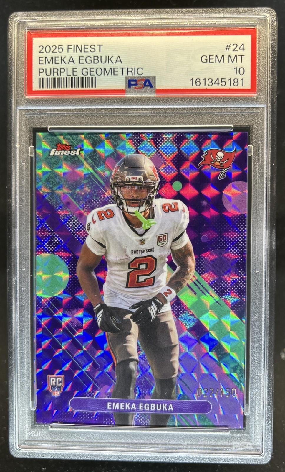 Emeka Egbuka Topps Finest #24 Purple Geometric