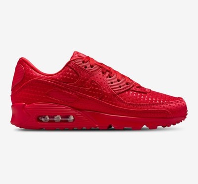 Nike Air Max 90 Premium Men's Casual Sneakers University Red/Black Size 8-13