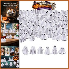 60pcs Mini Halloween Ghost Figurines, Small Resin Ghost Statues Miniature Decora