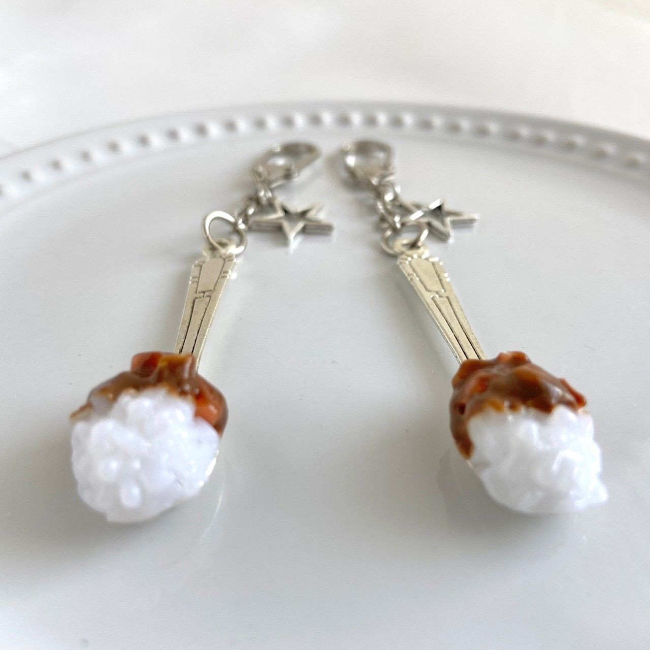 Pvc Spons Japanese Food Sample Curry Rice Spoon Keychain Handmade PVC Min | eBay
