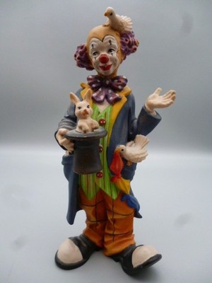 Holz Clown  geschnitzt- Zauberer- 19 cm - handbemalt