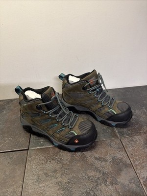 MERRELL WORK Women's 8.5 Moab Vertex Mid Composite Toe Work Boot Pewter - J42076