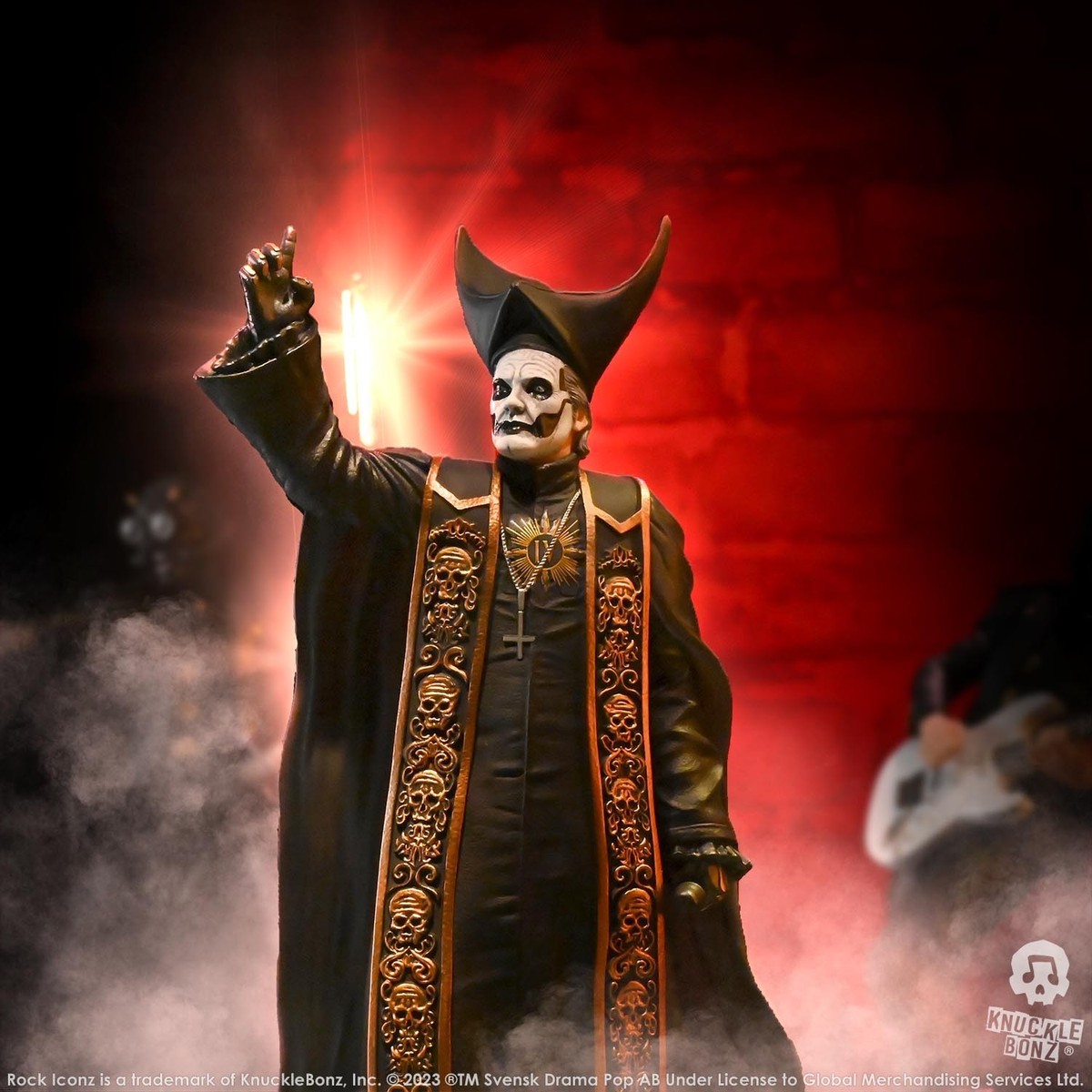 Statue Ghost – Papa Emeritus IV Veste Noire – 22 Cm – Knucklebonz Rock Iconz