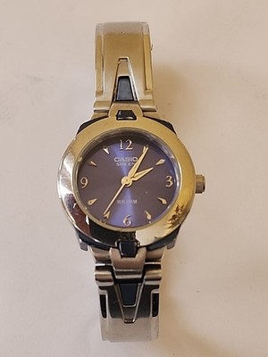 CASIO SHEEN Ladies Watch -New Battery -Blue Dial - Steel Link Bracelet SHN-113