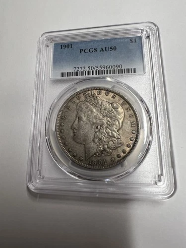 1901 Morgan Dollar. PCGS AU50