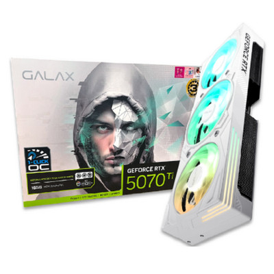 GALAX GALAZ GeForce RTX 5070 Ti EX GAMER WHITE OC D7 16GB / Gaming Grafikkarte