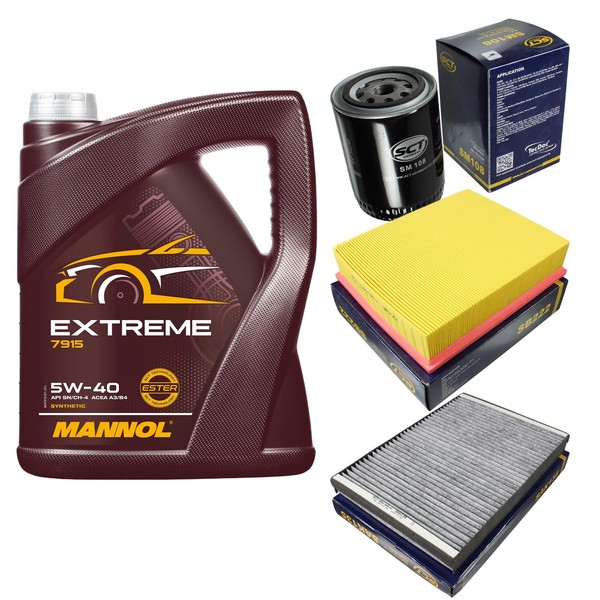 SCT Inspektionspaket 5L Mannol Extreme 5W-40 FüR Audi A4 1.8 T Seat Exeo-image