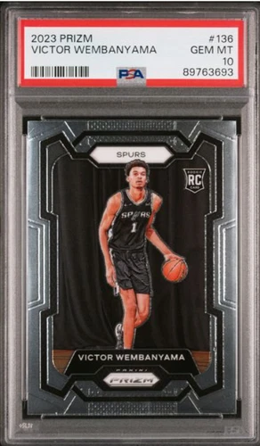 2023-24 Panini Prizm - Victor Wembanyama #136 (RC) SA Spurs PSA 10 GEM MINT!