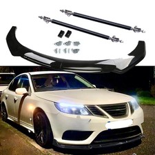 Front Bumper Lip Spoiler With Gloss Black For Saab 9-3 9-5 Body Kit Strut Rod Front Bumper Lip Spoiler With Gloss Black For Saab 9-3 9-5 Body Kit Strut Rod