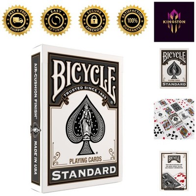 Elegant Black Playing Cards for Poker & Blackjack   Smooth Air Cushion Finish