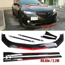 For Acura TL Front Bumper Lip Splitter Spoiler Glossy Black Red Body Body Kit