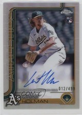 2025 Topps Chrome Rookie Refractor 12/499 Grant Holman #RA-GHO Auto 0rd2
