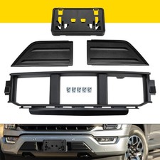 Front Bumper Cover Lower Grille Trim Panel License Bracket For 21-23 Ford F150