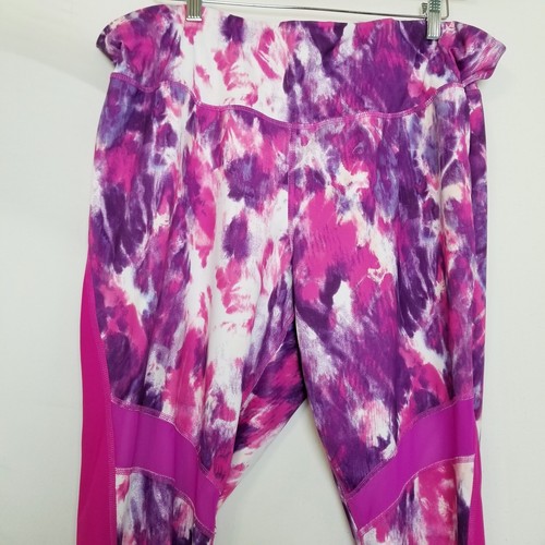 Xersion Women's Fitted Athletic Pants Leggings Pink White Purple Active Size 3X - 第 2/9 張圖片