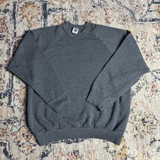 Vintage Fruit Of The Loom Pullover Crewneck Sweatshirt Black Size L Womens 50/50