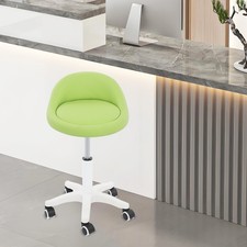 Adjustable Beauty Salon Chair Rolling Stool Rolling Stool with Low Backrest