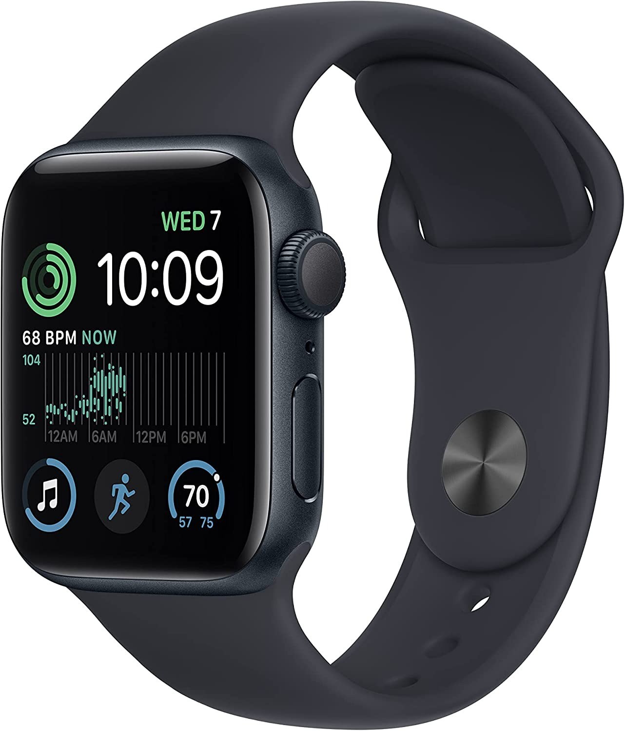 Apple Watch GPS+LTE SeriesSE2ndGen 40MM Midnight Aluminum Case Black Sport Band