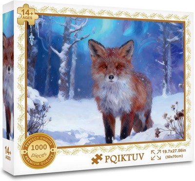 Fox In The Snow  1000 Pc Jigsaw Puzzle, Brand New-Sealed Box!