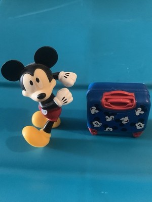 Mickey Mouse w/Mickey Suitcase-Collector Items-Cute! Disney Brands-New!  2-1/8 