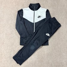 Nike Boys Tracksuit Set Black White Windrunner Jacket Pants 4-5Y 5 S