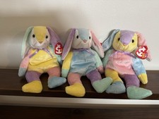 Ty Beanie Baby💜DIPPY The Rabbit 2002 Set Of 3 New MWMT's Varied Colors