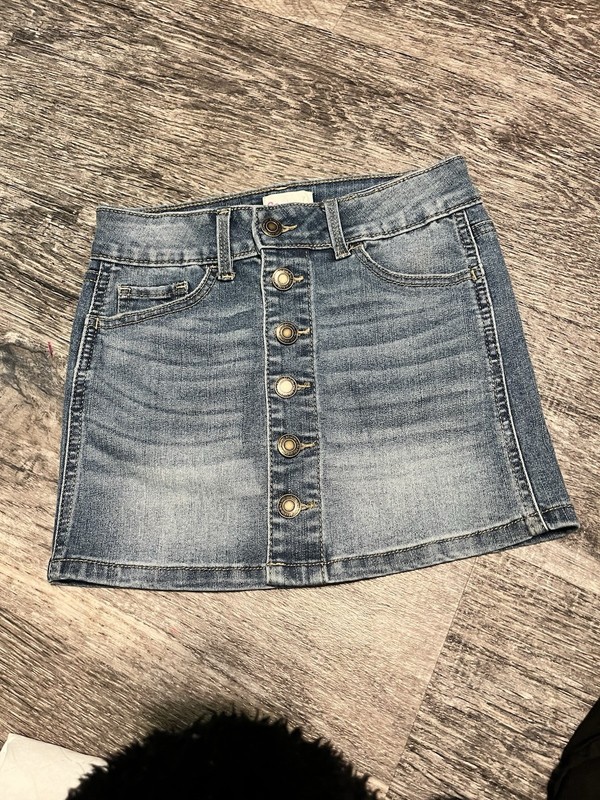 Girls Jean Skirt Size 7 SO Brand