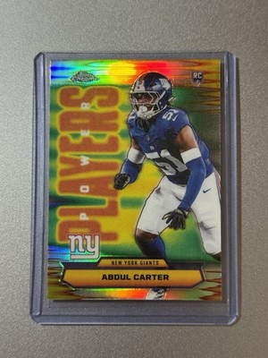 Abdul Carter New York Giants Topps Chrome NFL 2025 POWER PLAYERS ROOKIE PRIZM